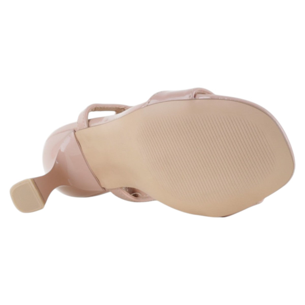 Foto 5 pulgar | Sandalia Con Tacón Exterior Charol Color Beige Para Mujer De Rbcollection