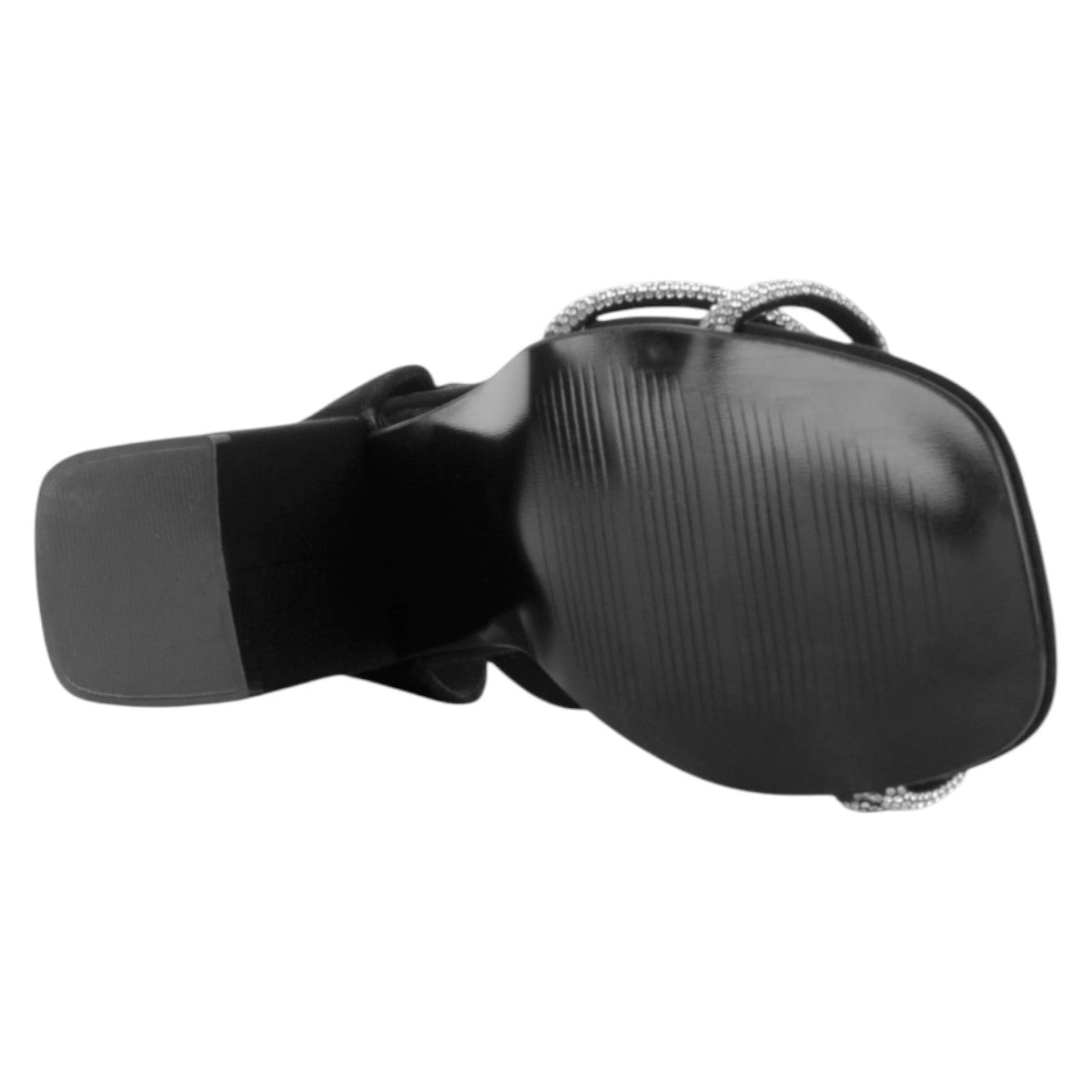 Foto 5 pulgar | Sandalia Con Tacón Exterior Gamuza Color Negro Para Mujer De Rbcollection