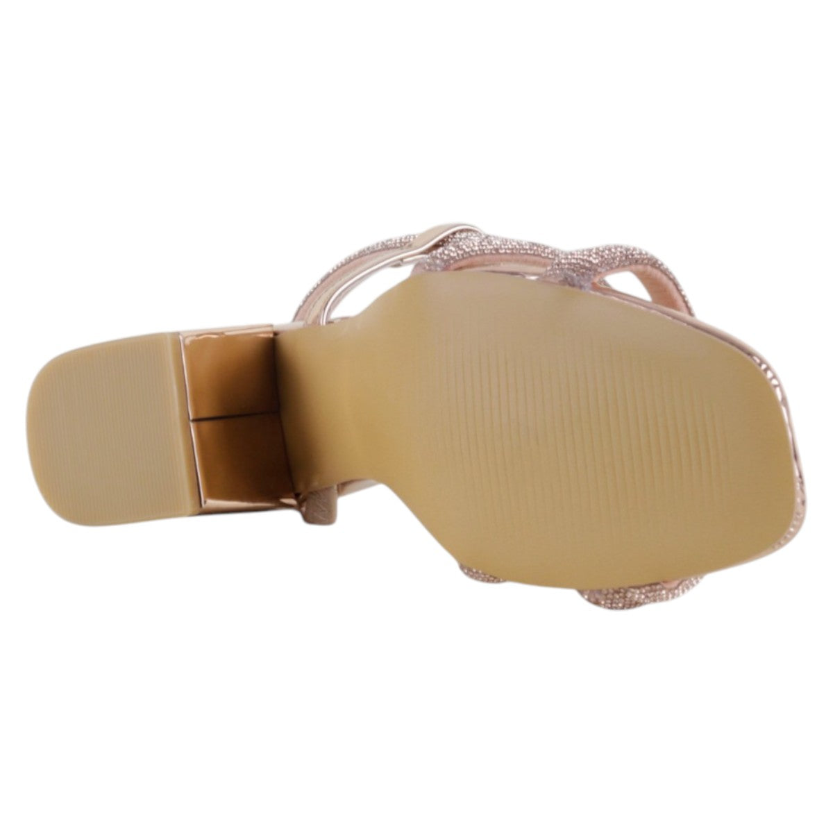 Foto 5 pulgar | Sandalia Con Tacón Exterior Sintético Color Dorado Para Mujer De Rbcollection