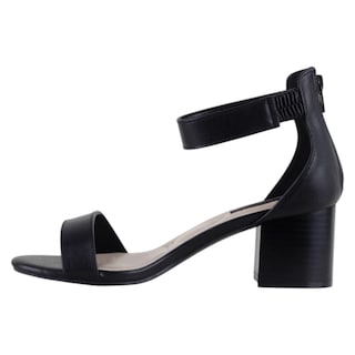 Foto 4 | Sandalia Con Tacón Exterior Piel Vegana Color Negro Para Mujer De Rbcollection