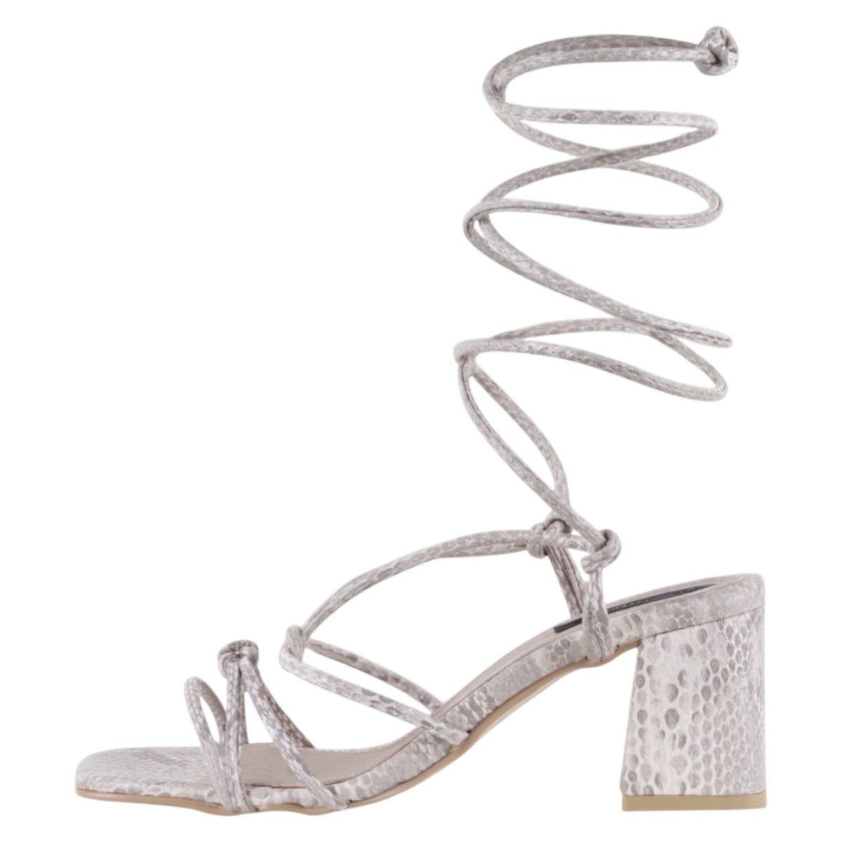 Foto 4 pulgar | Sandalia Con Tacón Exterior Piel Vegana Color Beige Para Mujer De Rbcollection