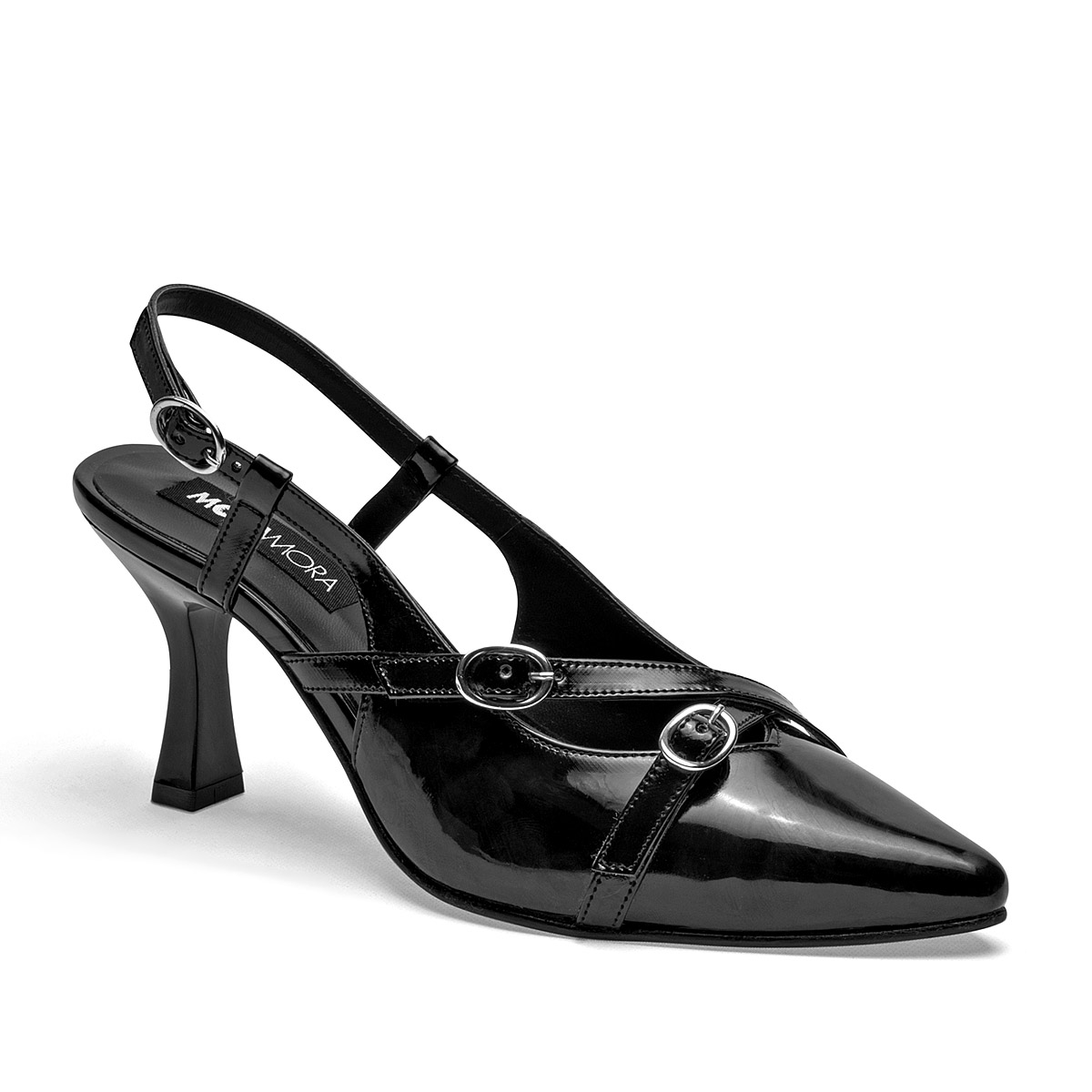 Moramora Zapatilla Para Mujer Negro Charol