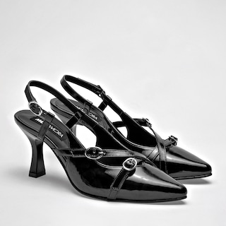 Foto 2 | Moramora Zapatilla Para Mujer Negro Charol