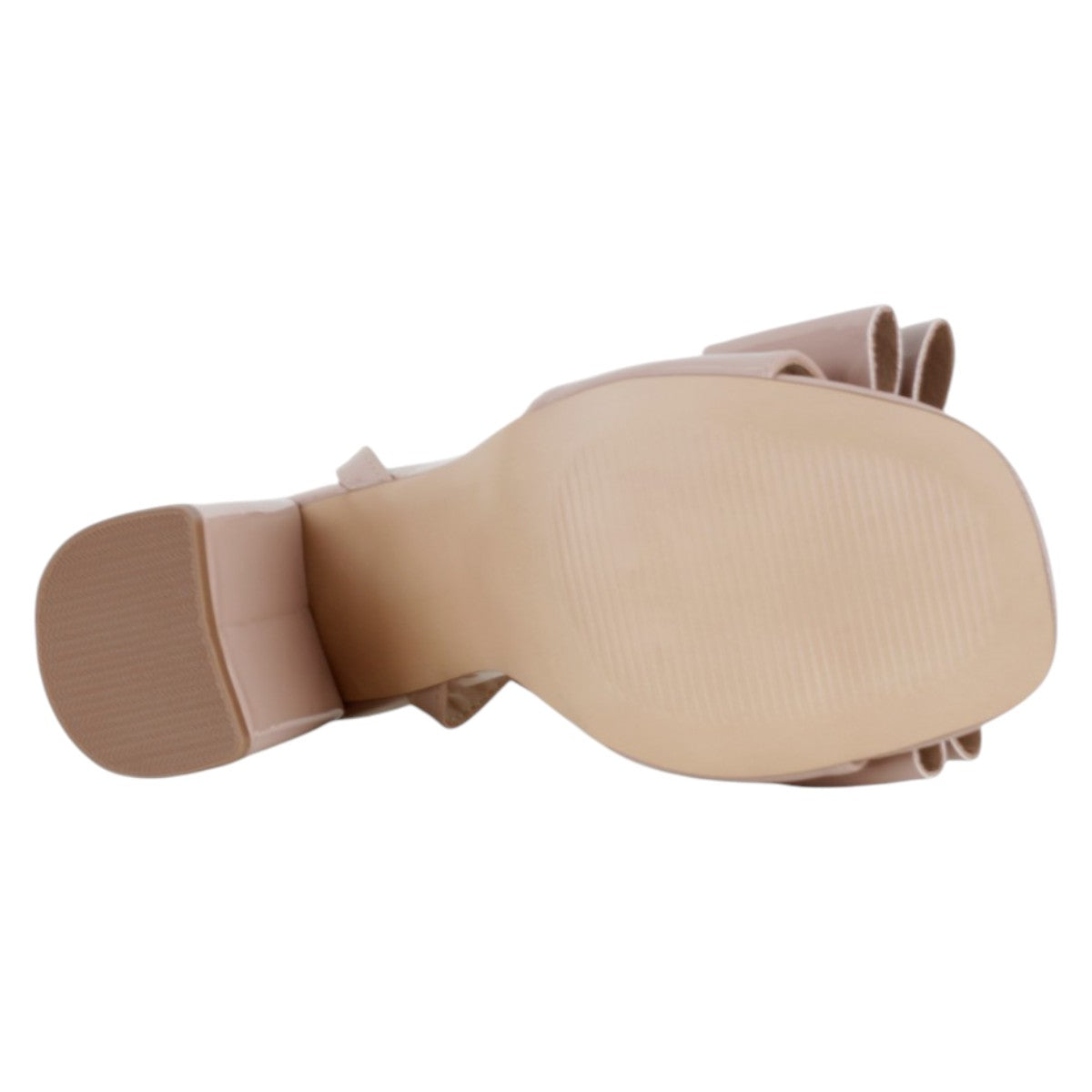 Foto 5 pulgar | Sandalia Con Tacón Exterior Charol Color Beige Para Mujer De Rbcollection
