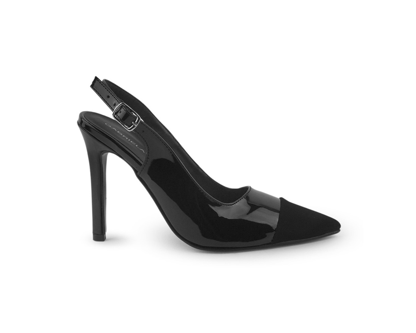 Foto 2 | Zapatilla Color Negro Tacón Aguja Material Sintético