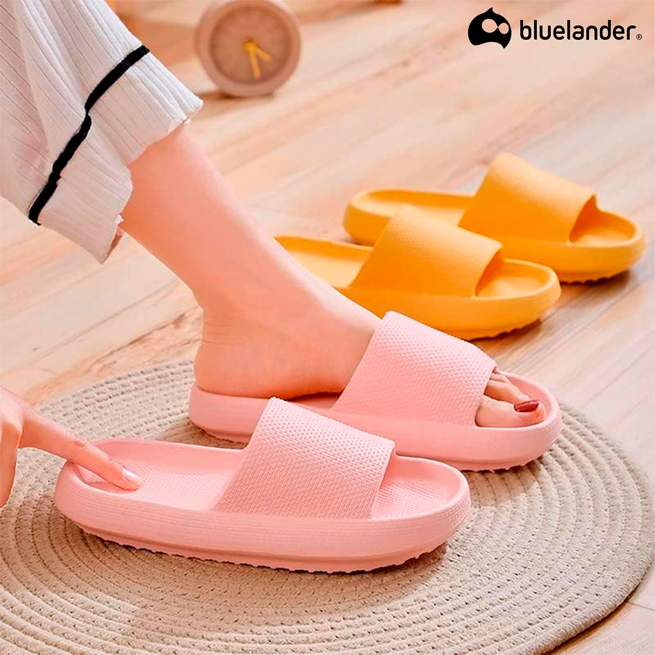 Foto 4 pulgar | Sandalias Antideslizantes Bluelander Rosa Con Plataforma