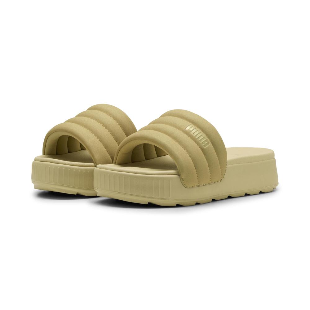 Foto 4 pulgar | Sandalias Puma Karmen Puffy Aqua Metallics Para Mujer Cafe