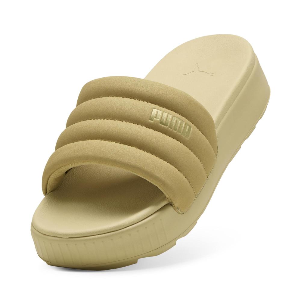 Foto 5 pulgar | Sandalias Puma Karmen Puffy Aqua Metallics Para Mujer Cafe