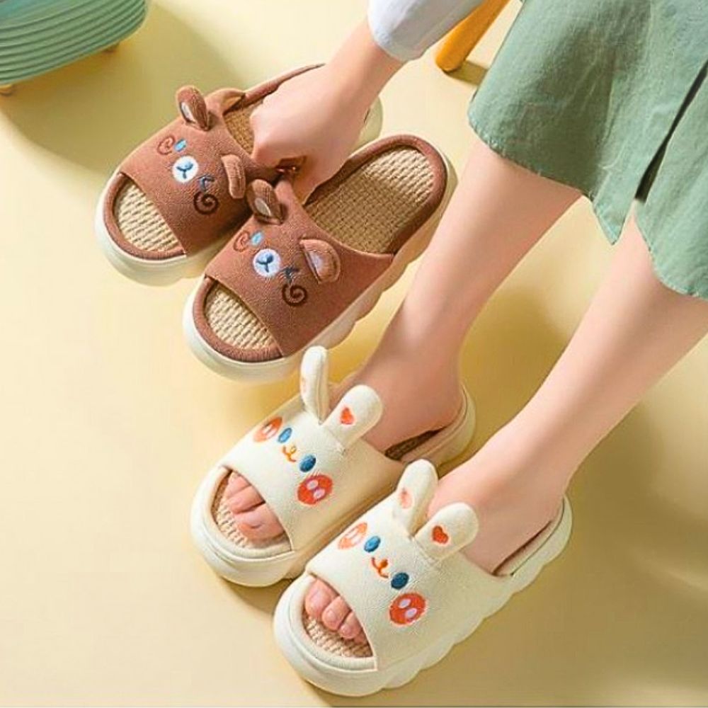 Foto 5 pulgar | Sandalias Afelpadas, Pantuflas Antideslizantes Cómodo Blanco