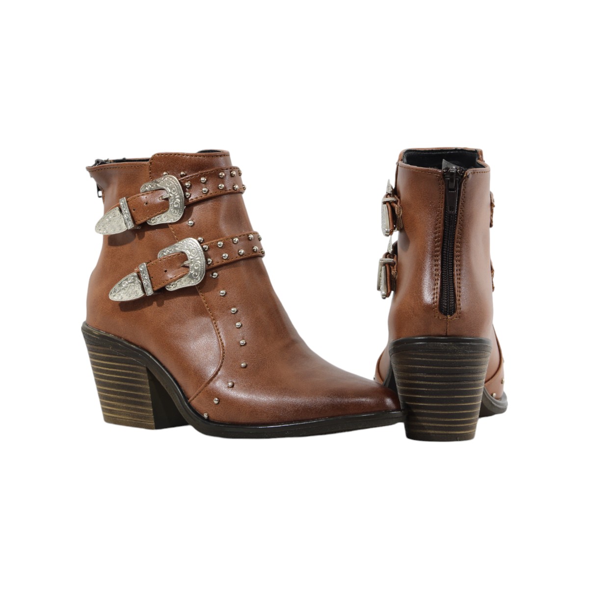 Foto 5 pulgar | Botas Vaqueras Ana Jay 482 Tan para Mujer