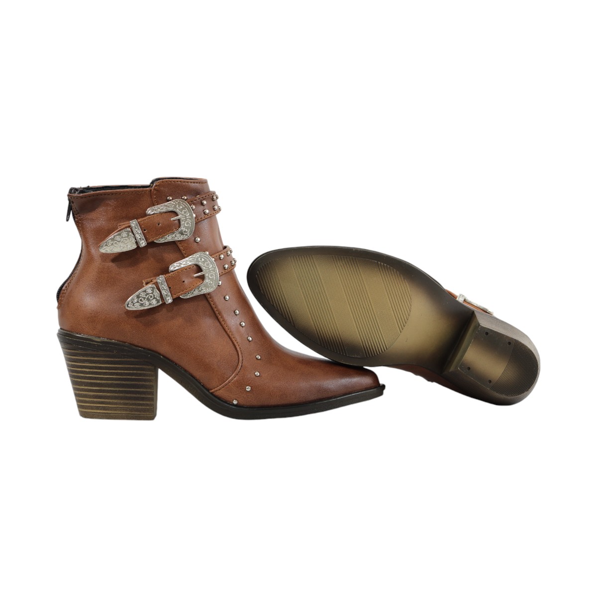 Foto 6 pulgar | Botas Vaqueras Ana Jay 482 Tan para Mujer