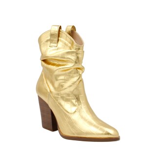 Foto 2 | Botín Vaquero Metálico En Tendencia Senties Goldie