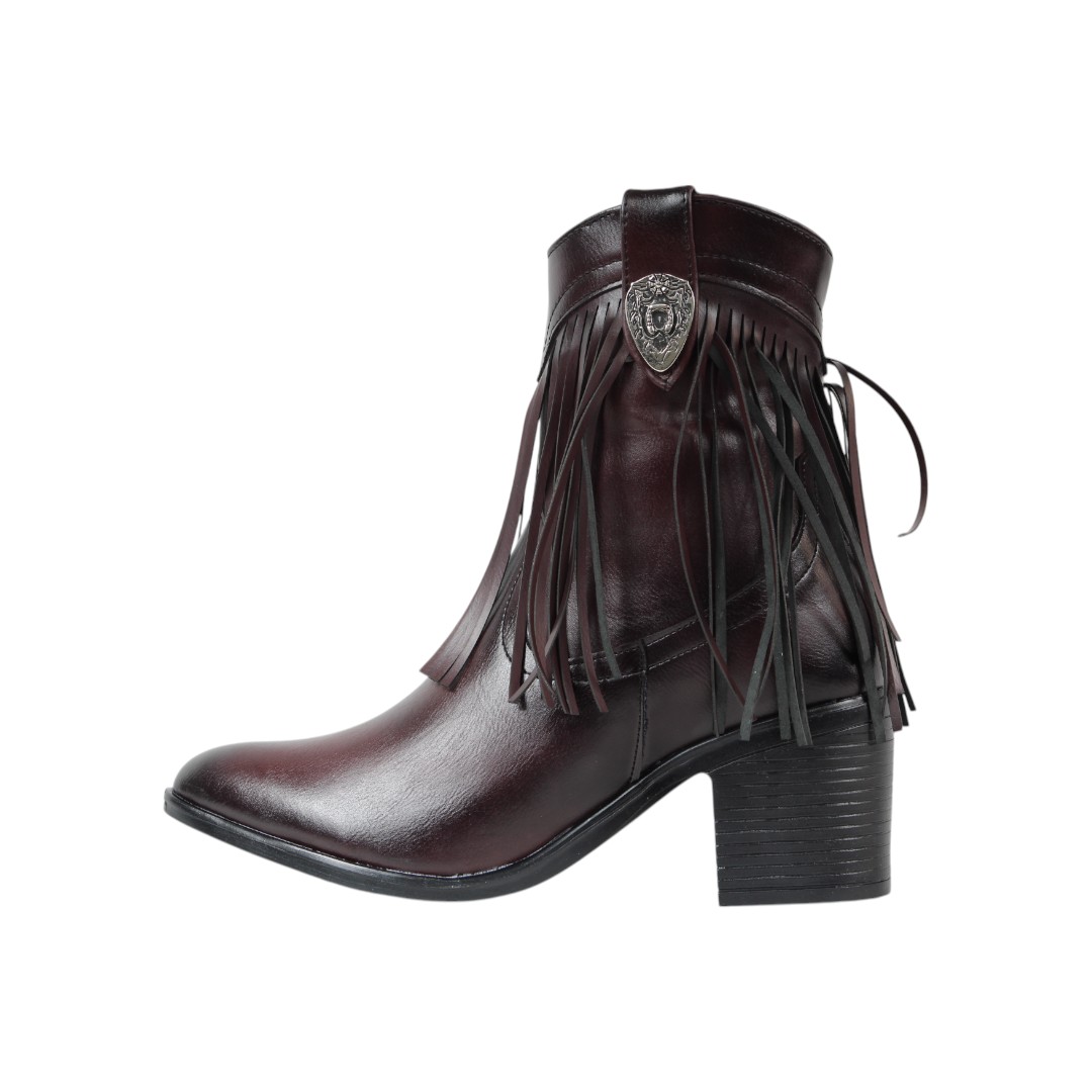 Foto 4 pulgar | Botas Vaqueras Mujer Sttivali 7075 Vino