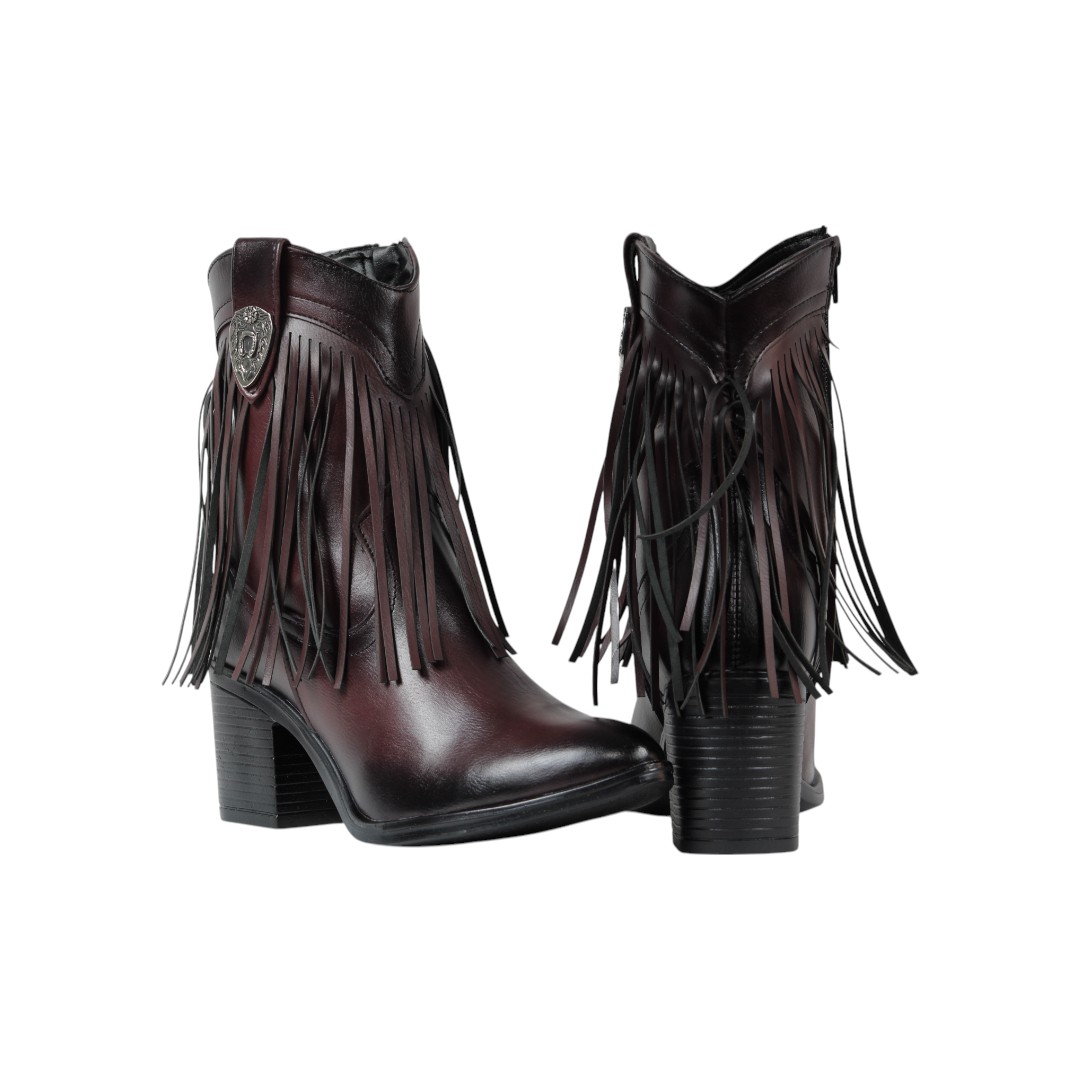 Foto 5 pulgar | Botas Vaqueras Mujer Sttivali 7075 Vino