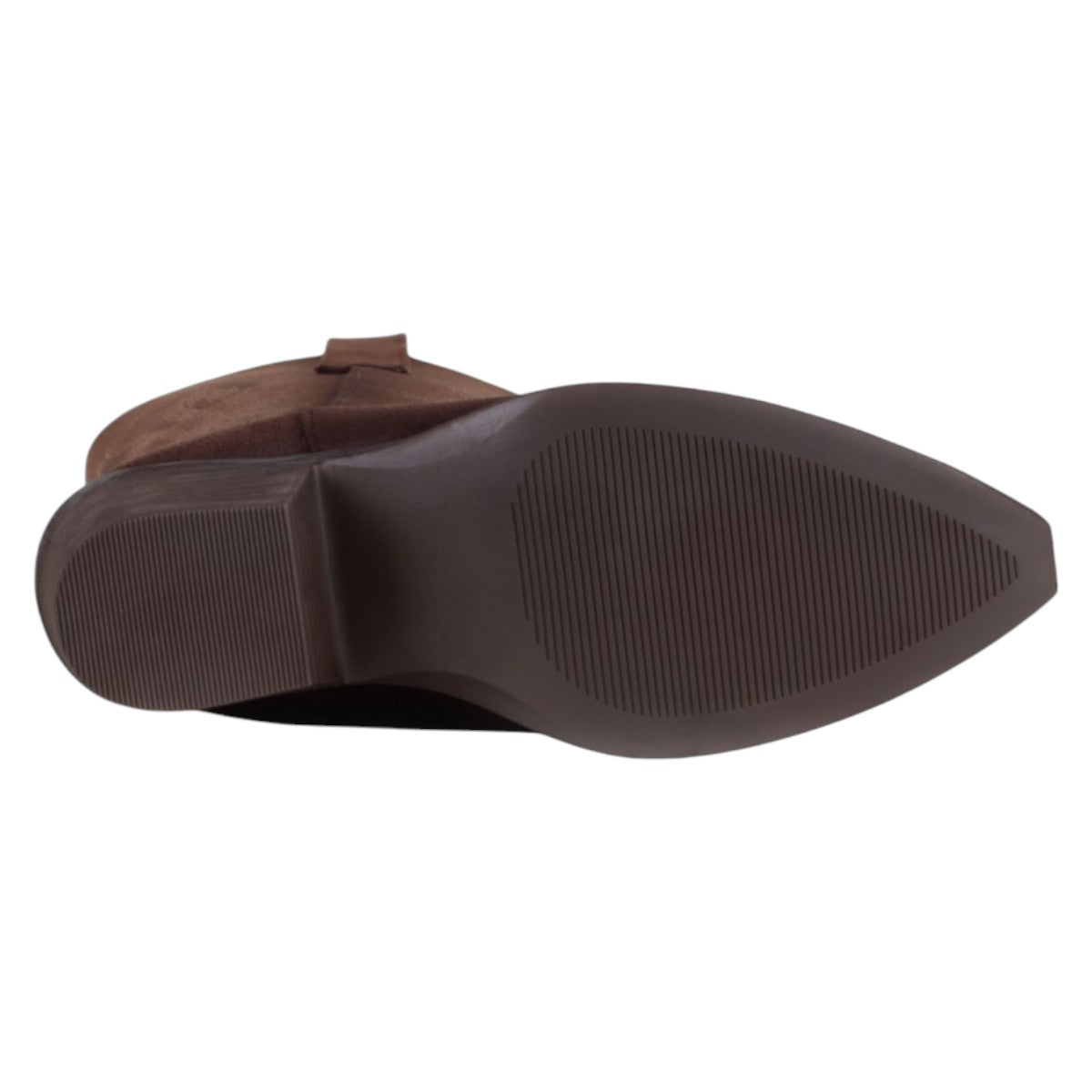 Foto 5 pulgar | Botas Tipo Western Exterior Gamuza Sintética Color Café Para Mujer De Rbcollection