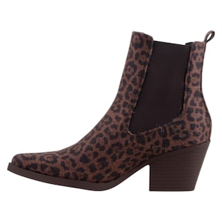 Foto 3 | Botas Tipo Western Exterior Textil Color Café Para Mujer De Rbcollection