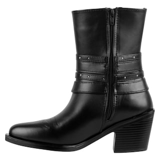 Foto 3 | Botas Tipo Western Exterior Piel Vegana Color Negro Para Mujer De Rbcollection