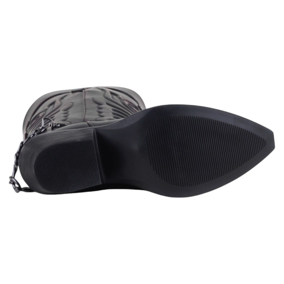 Foto 5 pulgar | Botas Tipo Western Exterior Piel Vegana Color Negro Para Mujer De Rbcollection