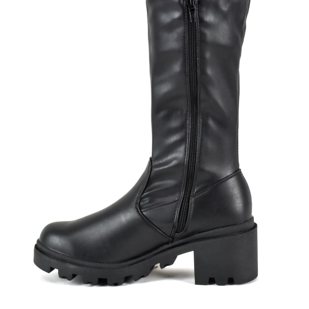 Foto 7 pulgar | Botas Combat Chunky 6cm Plataforma Para Mujer Mod Maya Negro