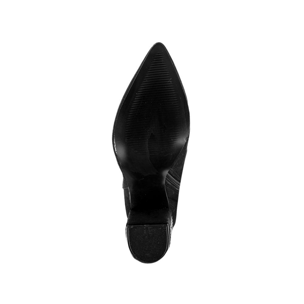 Foto 4 pulgar | Bota Vaquera Tacón Brillos 9cm Para Mujer Walki Briana Negro
