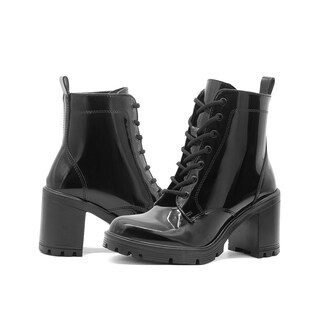 Foto 3 | Bota Chunky Greenlove Para Mujer Con Plataforma Tacón 6cm Negro