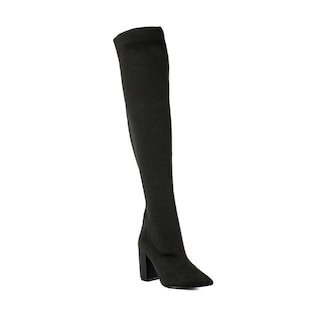 Foto 1 | Bota Alta Elástica Moda Tacón 9cm Para Mujer Walki Ofelia Negro