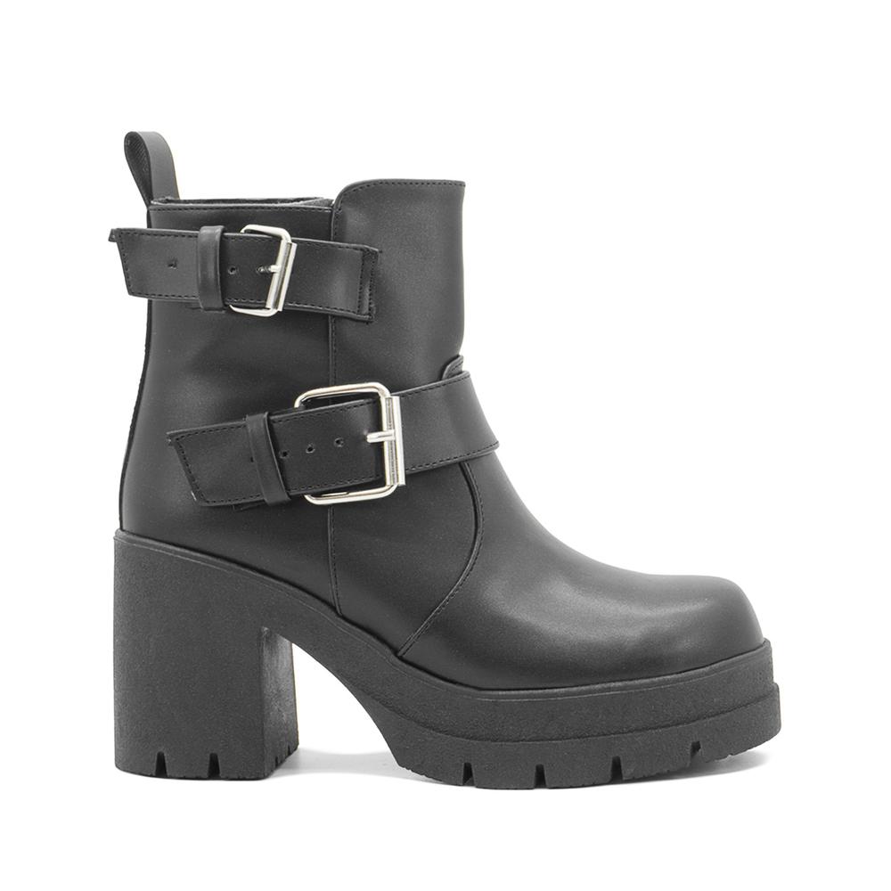 Foto 2 pulgar | Botín Wildcat Para Mujer Ajuste Hebilla Antiderrapante Negro Negro