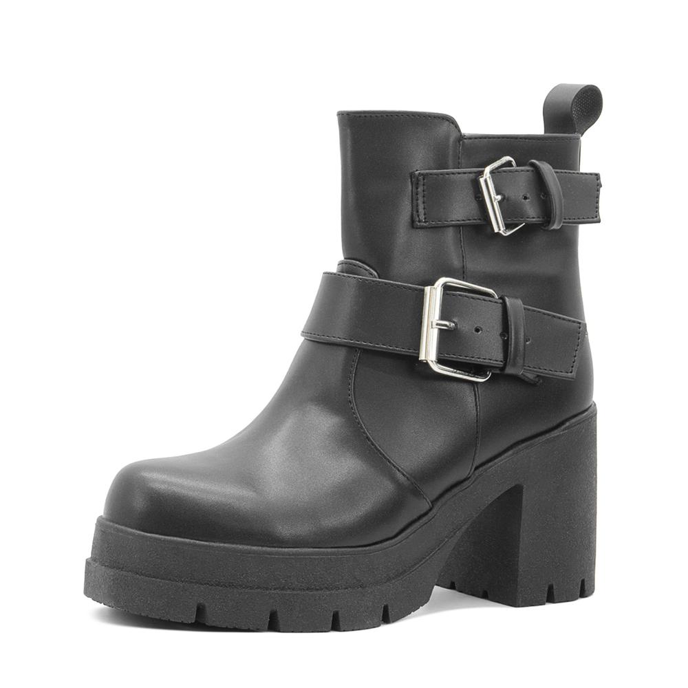 Foto 5 pulgar | Botín Wildcat Para Mujer Ajuste Hebilla Antiderrapante Negro Negro