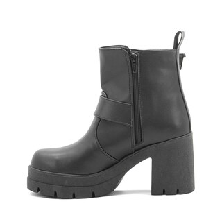 Foto 6 | Botín Wildcat Para Mujer Ajuste Hebilla Antiderrapante Negro Negro
