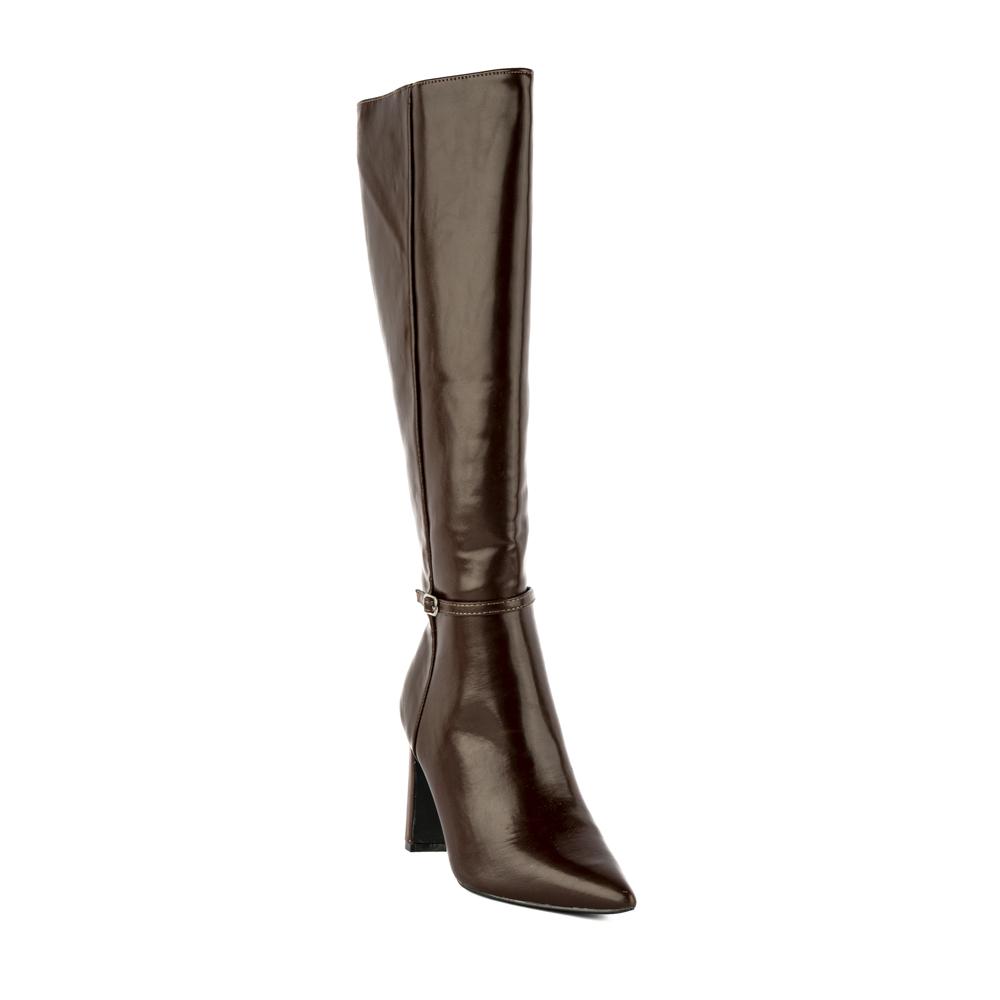 Foto 2 | Bota Alta Moda Tacón Puntal 9cm Para Mujer Walki Silvia Cafe