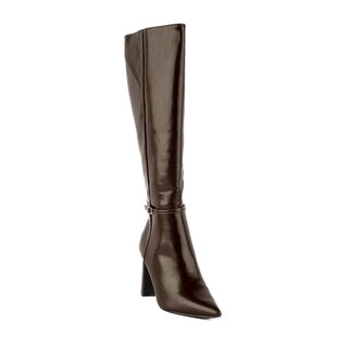 Foto 2 | Bota Alta Moda Tacón Puntal 9cm Para Mujer Walki Silvia Cafe