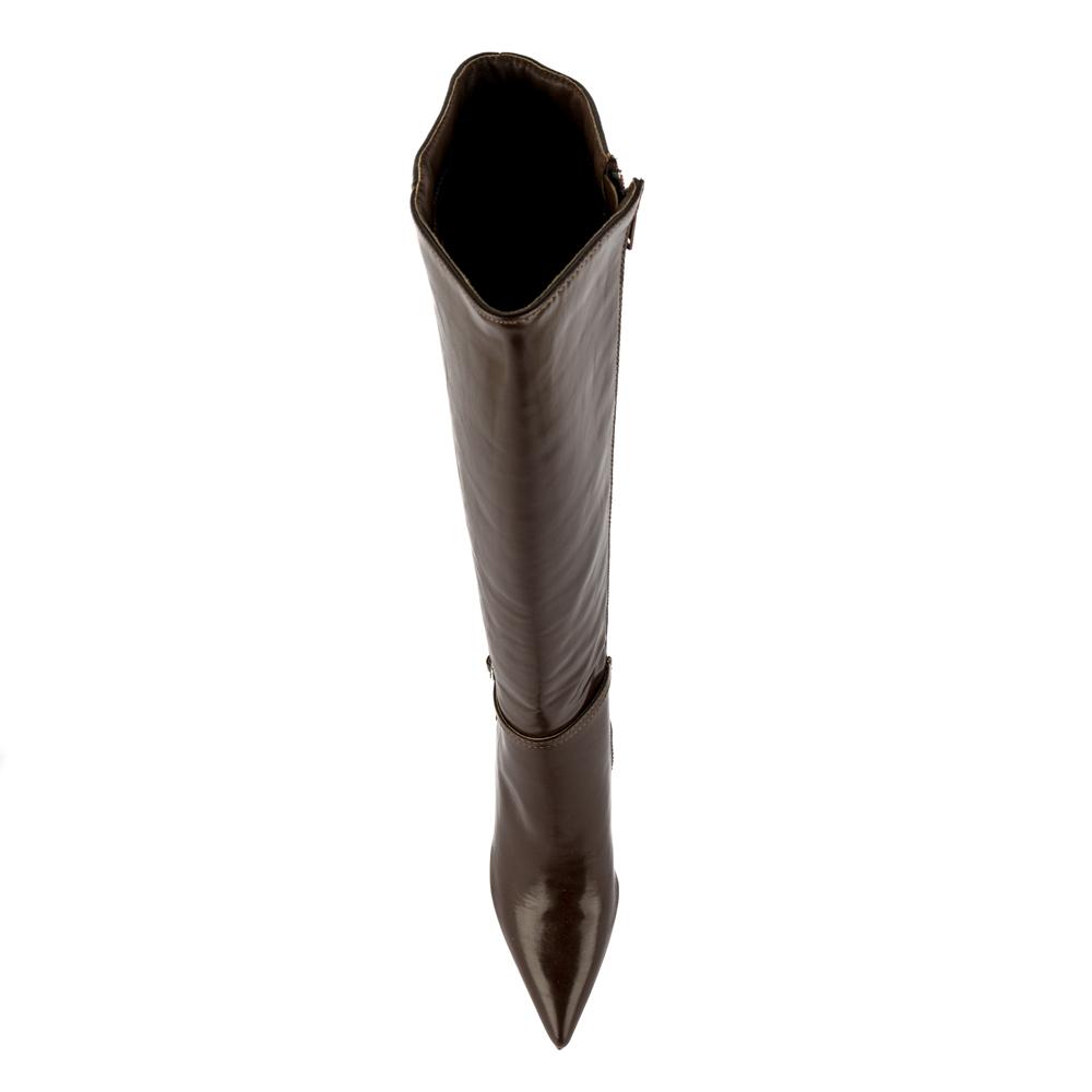 Foto 5 pulgar | Bota Alta Moda Tacón Puntal 9cm Para Mujer Walki Silvia Cafe