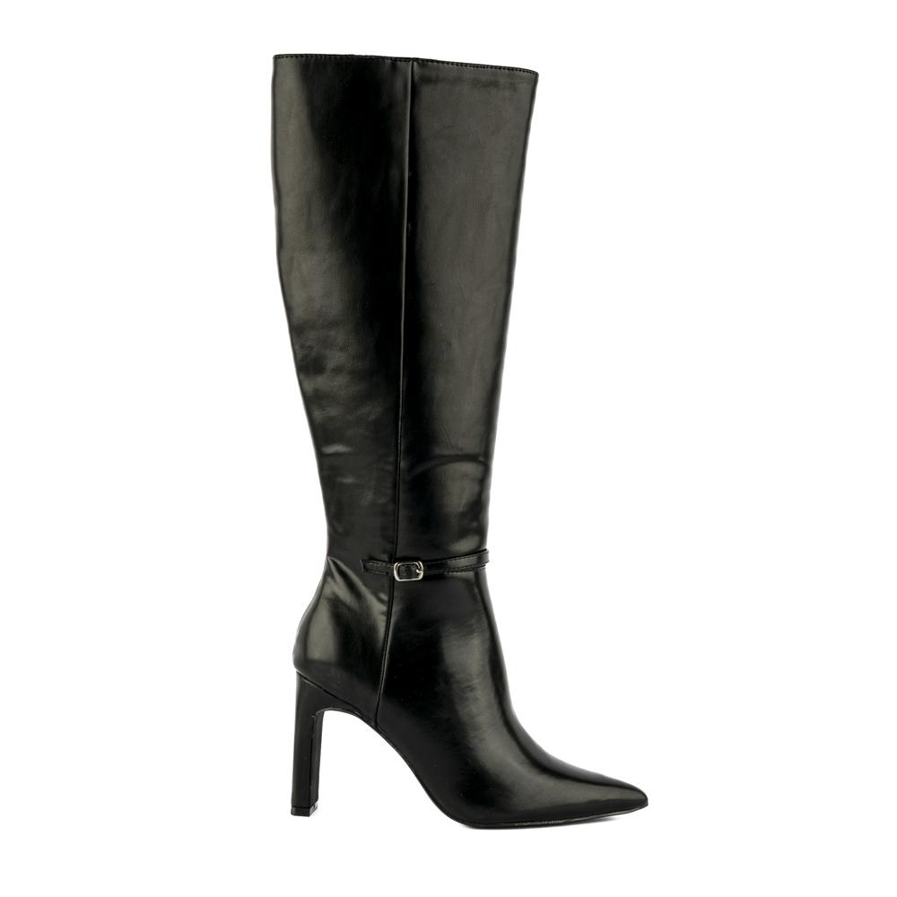 Bota Alta Moda Tacón Puntal 9cm Para Mujer Walki Silvia Negro