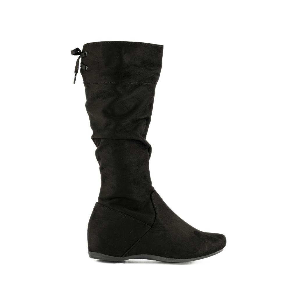 Foto 2 pulgar | Bota Media Alta Flat Clásica Casual De Mujer Walki Lidia Negro