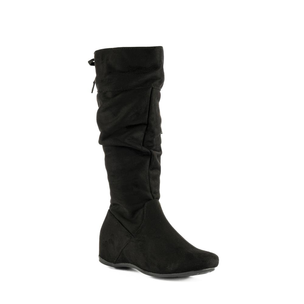 Foto 2 | Bota Media Alta Flat Clásica Casual De Mujer Walki Lidia Negro