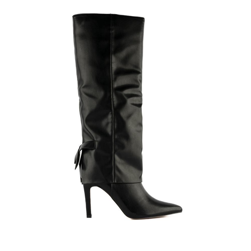 Foto 2 pulgar | Bota Alta Moda Tacón Puntal 9cm Para Mujer Walki Ivonne Negro