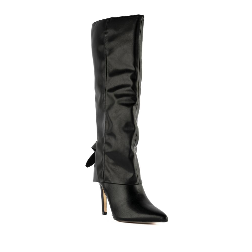 Foto 2 | Bota Alta Moda Tacón Puntal 9cm Para Mujer Walki Ivonne Negro