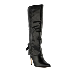 Foto 2 | Bota Alta Moda Tacón Puntal 9cm Para Mujer Walki Ivonne Negro