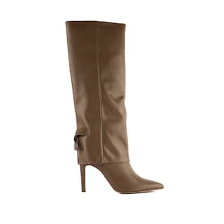 Foto 1 | Bota Alta Moda Tacón Puntal 9cm Para Mujer Walki Ivonne Cafe
