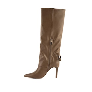 Foto 3 | Bota Alta Moda Tacón Puntal 9cm Para Mujer Walki Ivonne Cafe