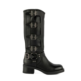 Foto 1 | Bota Vaquera Tacón Moda 5cm Para Mujer Walki Ruth Negro