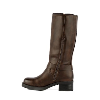 Foto 3 | Bota Vaquera Tacón Moda 5cm Para Mujer Walki Ruth Cafe