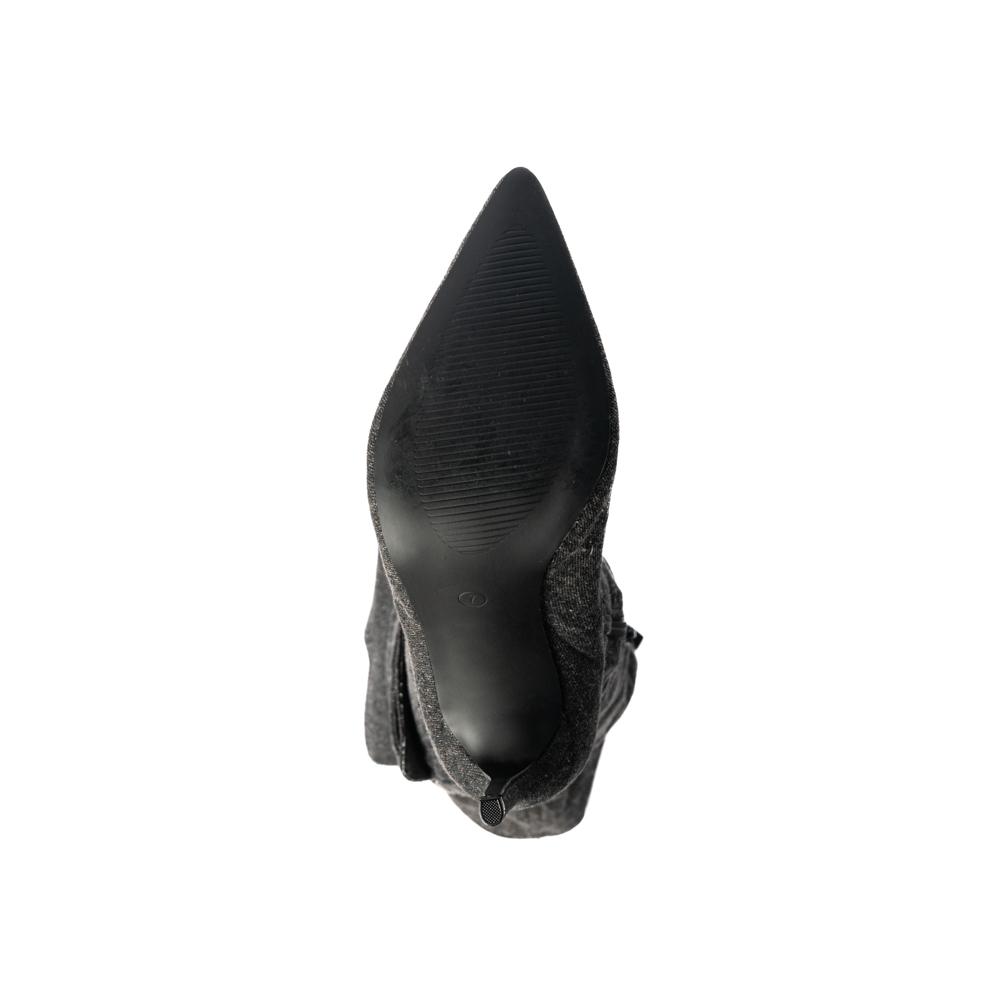 Foto 8 pulgar | Bota Alta Moda Puntal Mezclilla 11cm De Mujer Walki Lorenza Negro