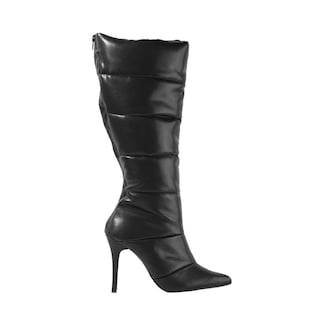 Foto 1 | Bota Alta Tacon Delgado Moda 10.5cm Para Mujer Walki Natalie Negro