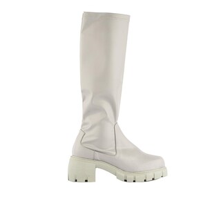 Foto 1 | Bota Alta Combat Militar Elástica 5cm Para Mujer Walki Mara Gris