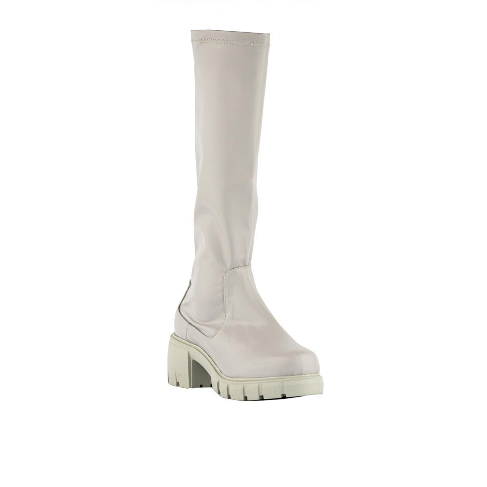 Foto 4 pulgar | Bota Alta Combat Militar Elástica 5cm Para Mujer Walki Mara Gris
