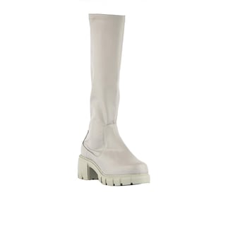 Foto 3 | Bota Alta Combat Militar Elástica 5cm Para Mujer Walki Mara Gris