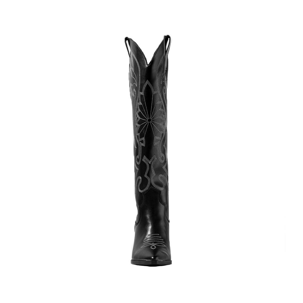 Foto 5 pulgar | Bota Vaquera Tacón Moda 6.5cm Para Mujer Walki Romina Negro
