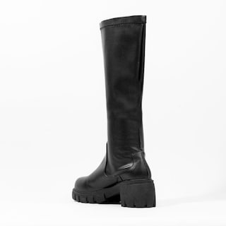 Foto 5 | Bota Alta Combat Militar Elástica 5cm Para Mujer Walki Mara Negro