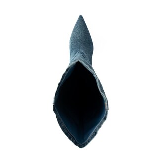 Foto 7 | Bota Alta Puntal Mezclilla Moda 8cm Para Mujer Walki Raquel Azul